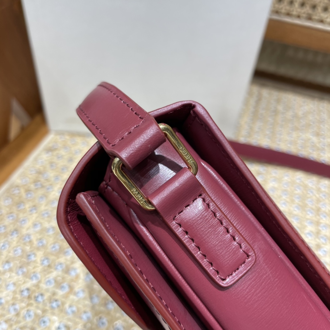 CELINE TEEN BESACE TRIOMPHE 18.5CM BAG 110413深红色