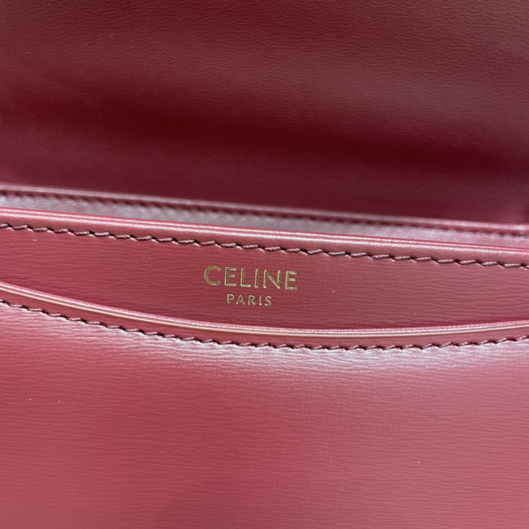 CELINE TEEN BESACE TRIOMPHE 18.5CM BAG 110413深红色