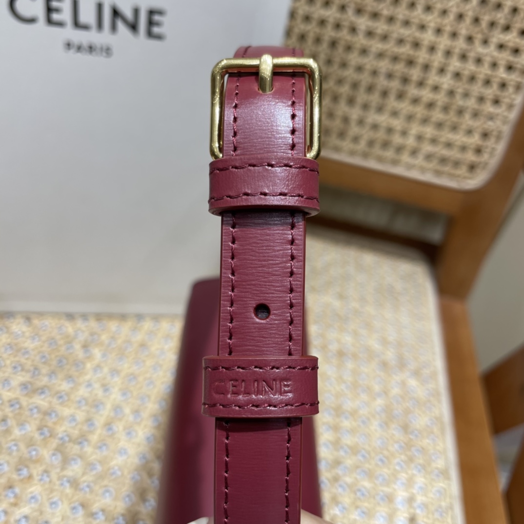 CELINE TEEN BESACE TRIOMPHE 18.5CM BAG 110413深红色