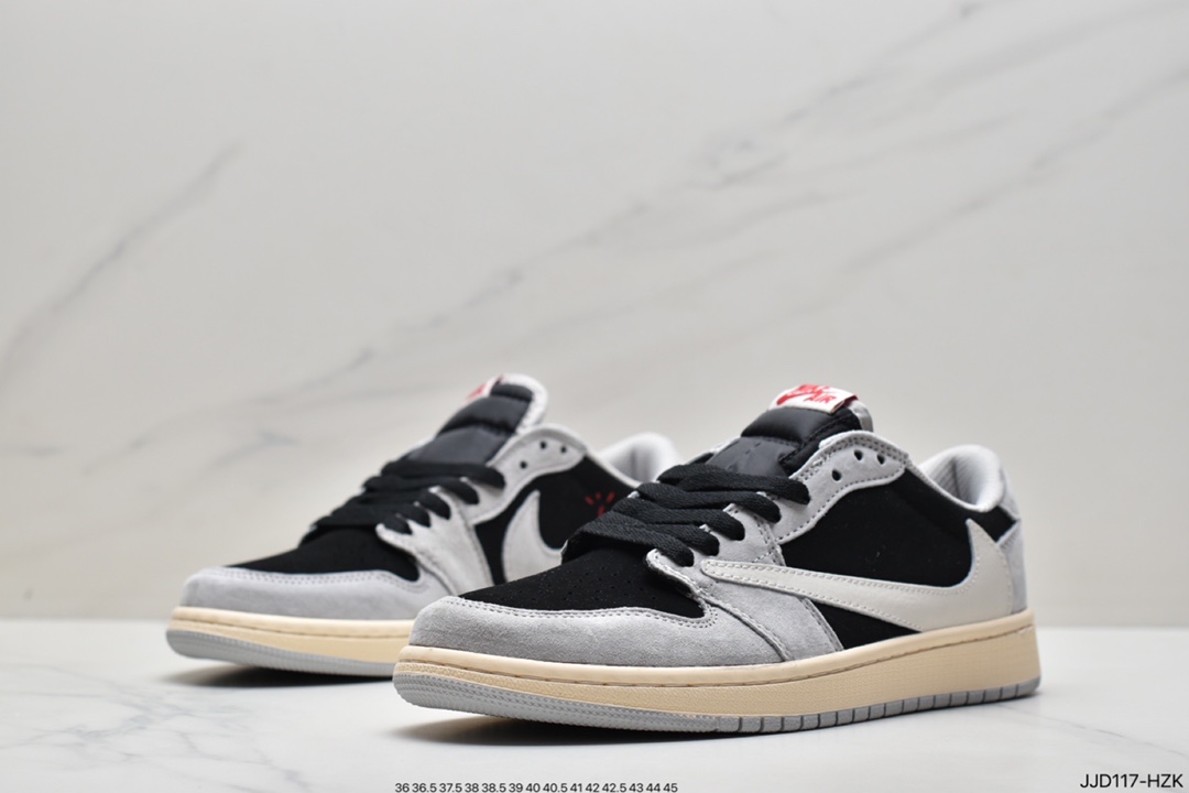 130 真标Travis Scott x Air Jordan AJ1 Low QX 倒钩TS联名低帮板鞋