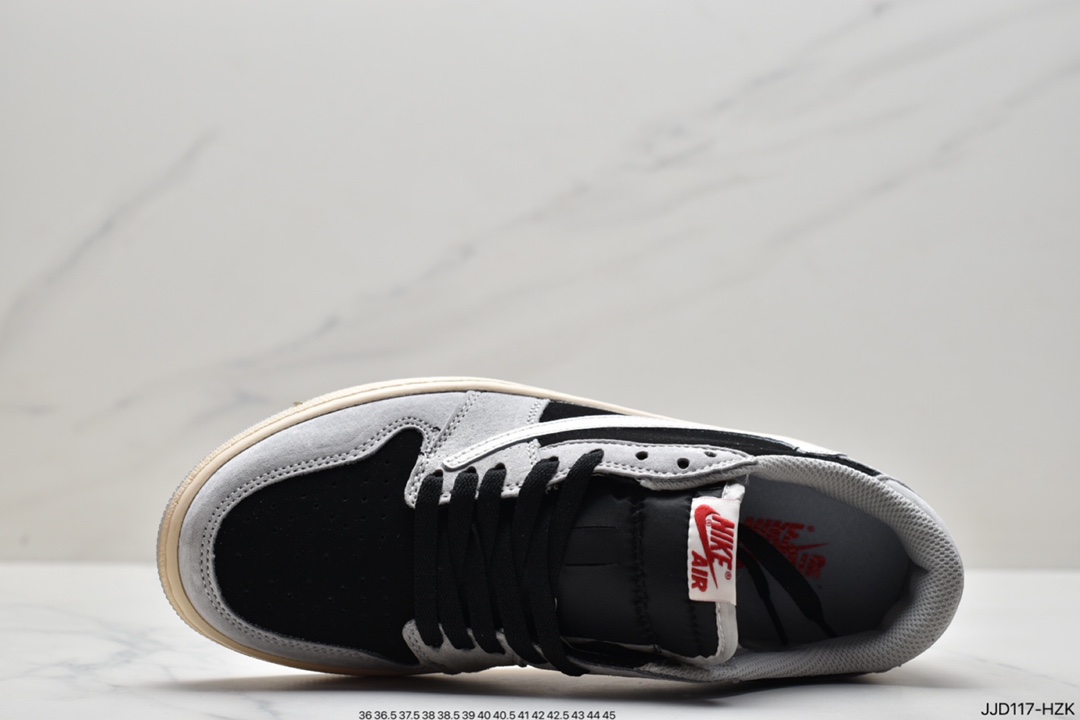 130 真标Travis Scott x Air Jordan AJ1 Low QX 倒钩TS联名低帮板鞋