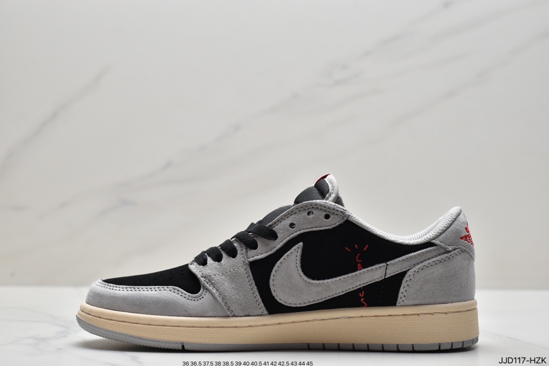 130 真标Travis Scott x Air Jordan AJ1 Low QX 倒钩TS联名低帮板鞋