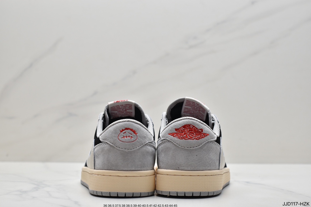 130 真标Travis Scott x Air Jordan AJ1 Low QX 倒钩TS联名低帮板鞋