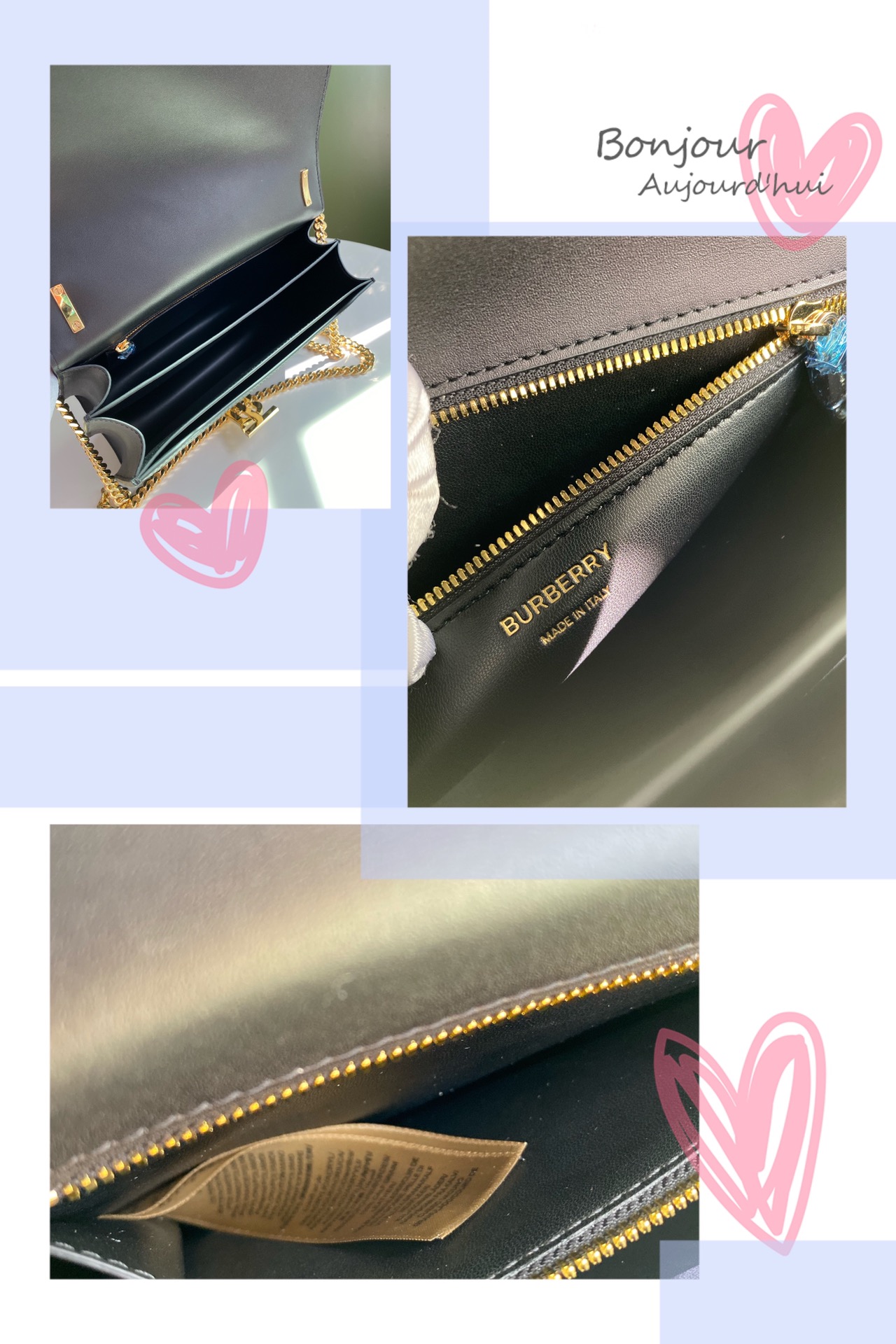 Burberry巴宝莉羔羊皮材质TB 专属标识锁扣包