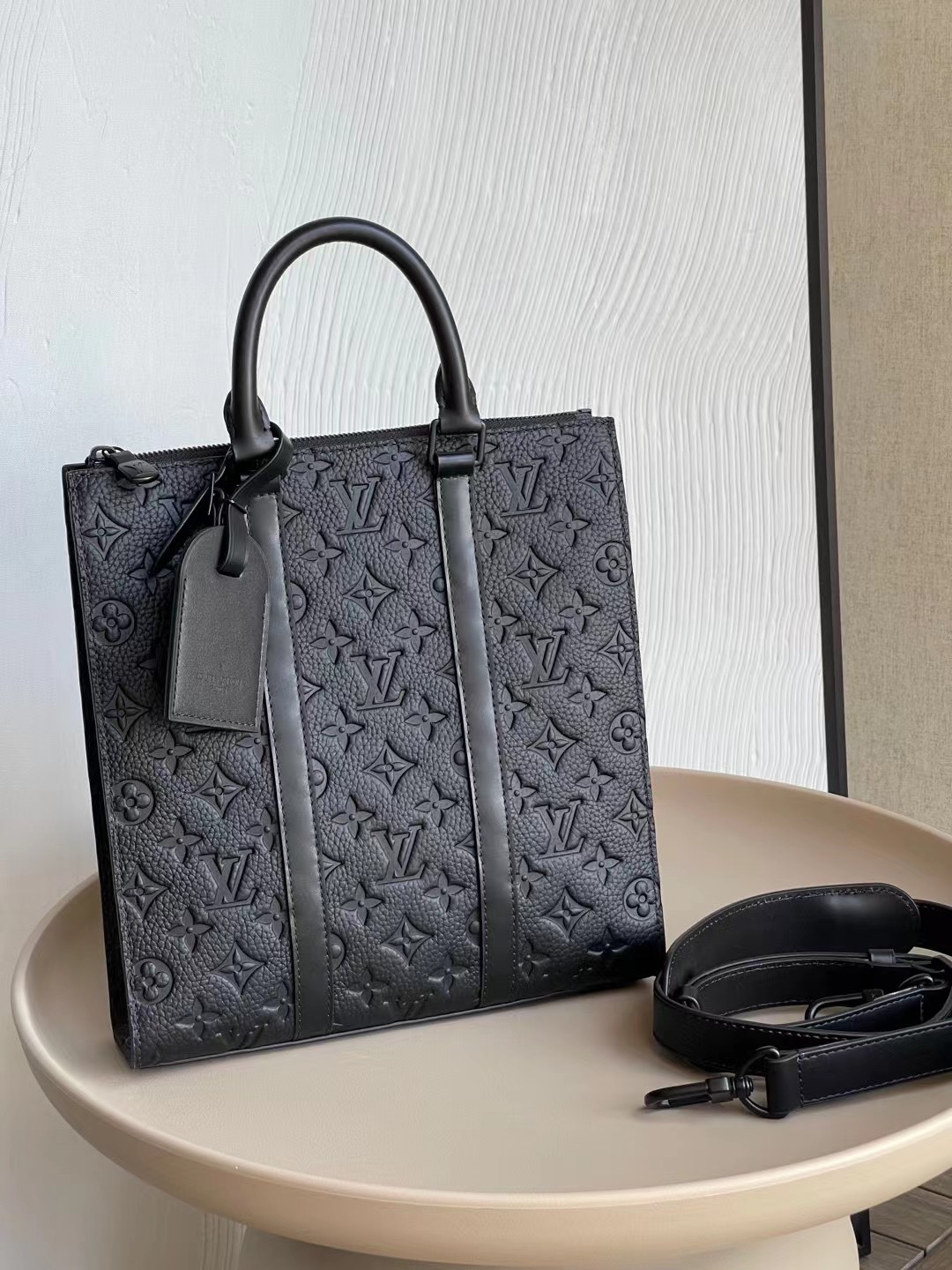 Louis Vuitton LV Sac Plat Knockoff
 Bags Handbags Black Blue Taurillon M59960