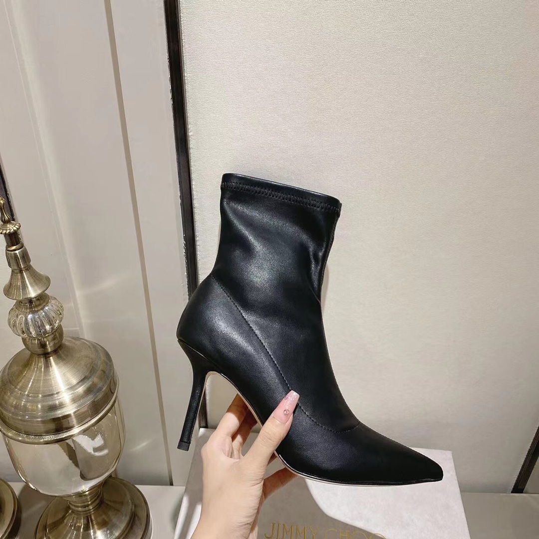 jimmychoo cuero elástico negro