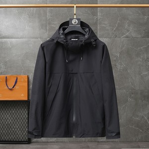 Moncler Grenoble Clothing Coats & Jackets Black Grey Engraving Nylon Fall Collection Hooded Top