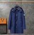 Moncler Clothing Coats & Jackets Windbreaker Black Blue Men Canvas Fall Collection Fashion Hooded Top
