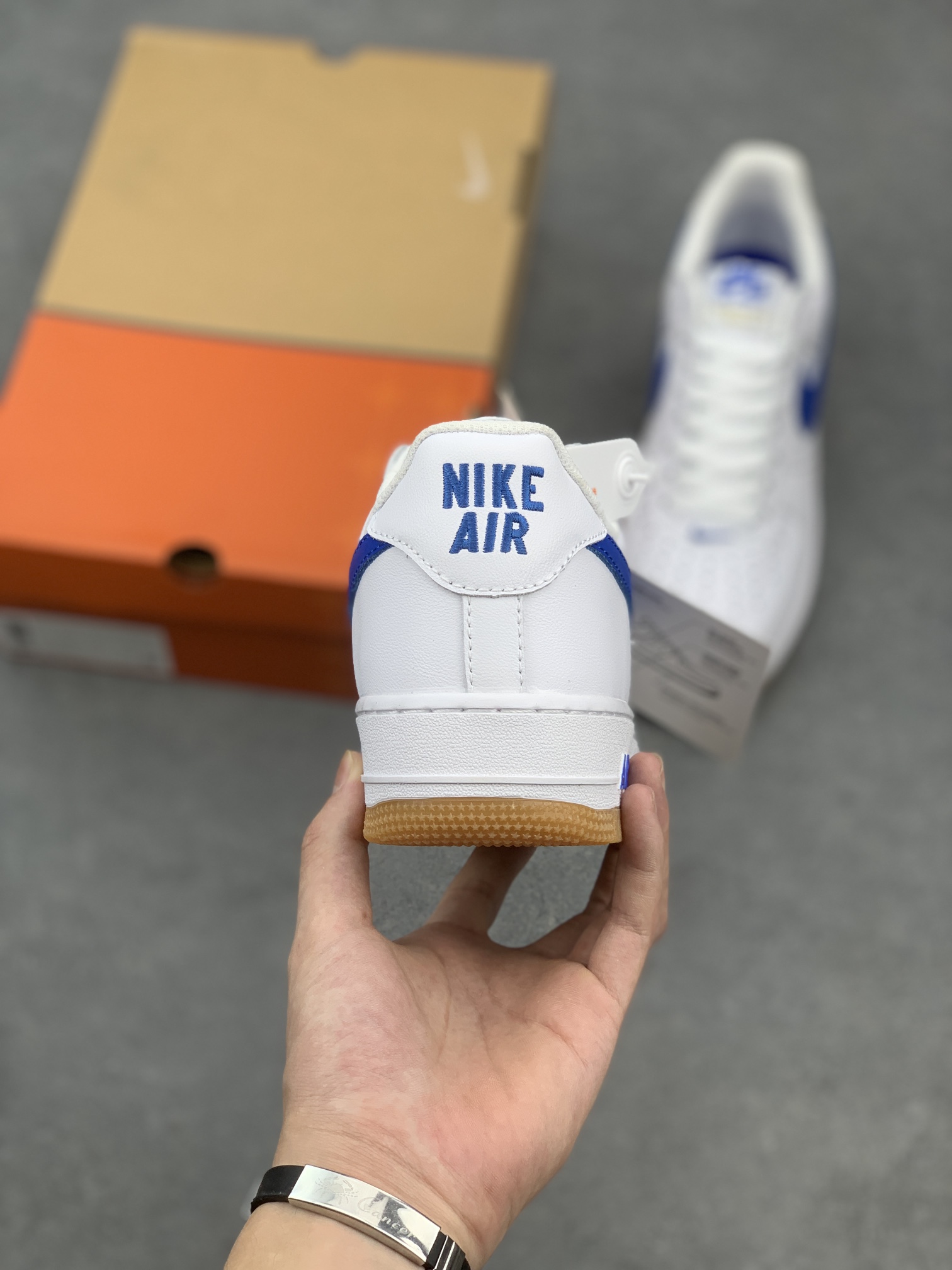 Nike Air Force 1 Low White Royal Blue Gum Bottom Sneakers 5 i1658681229 5421 3