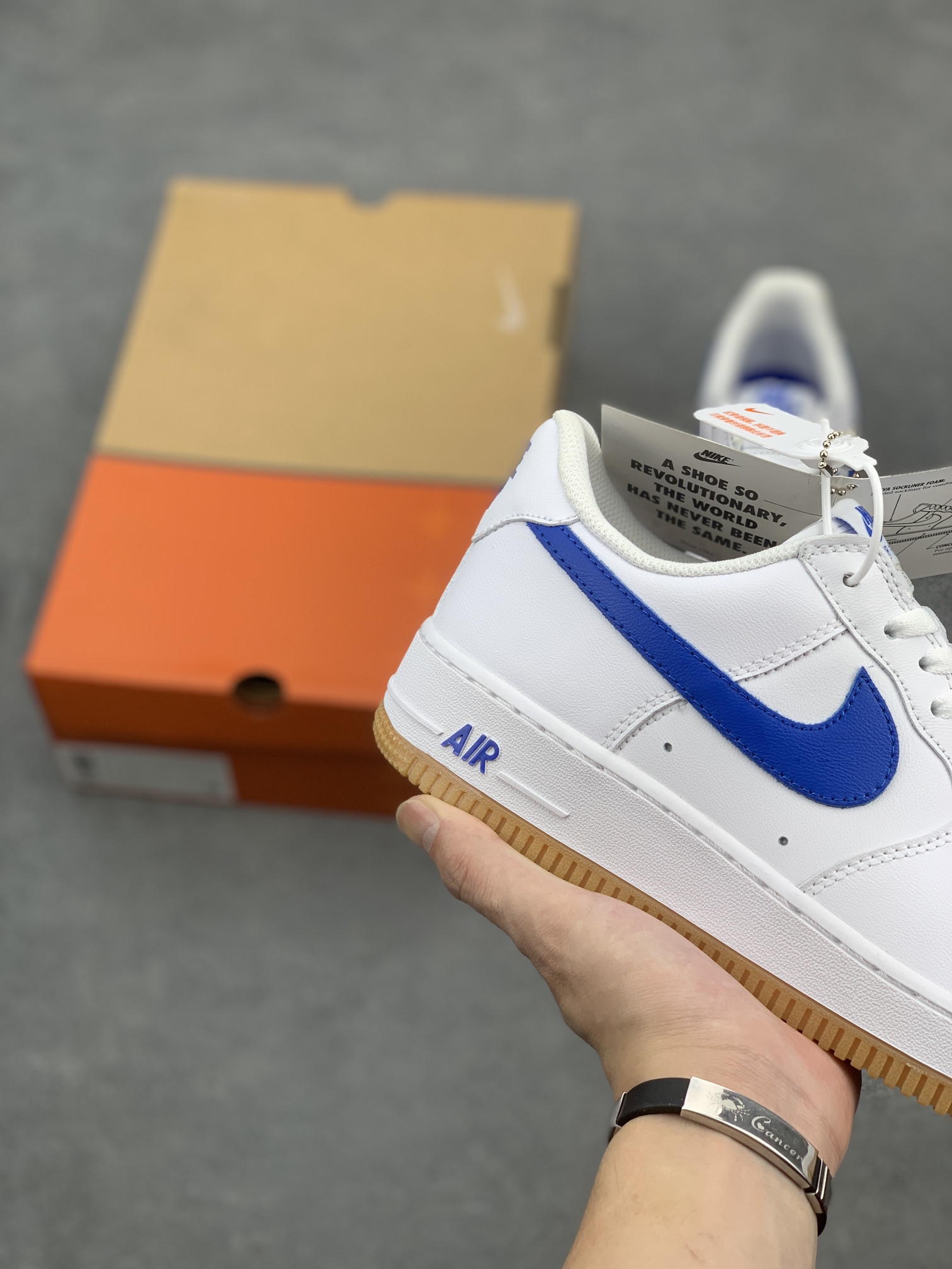 Nike Air Force 1 Low White Royal Blue Gum Bottom Sneakers 6 i1658681229 5570 4