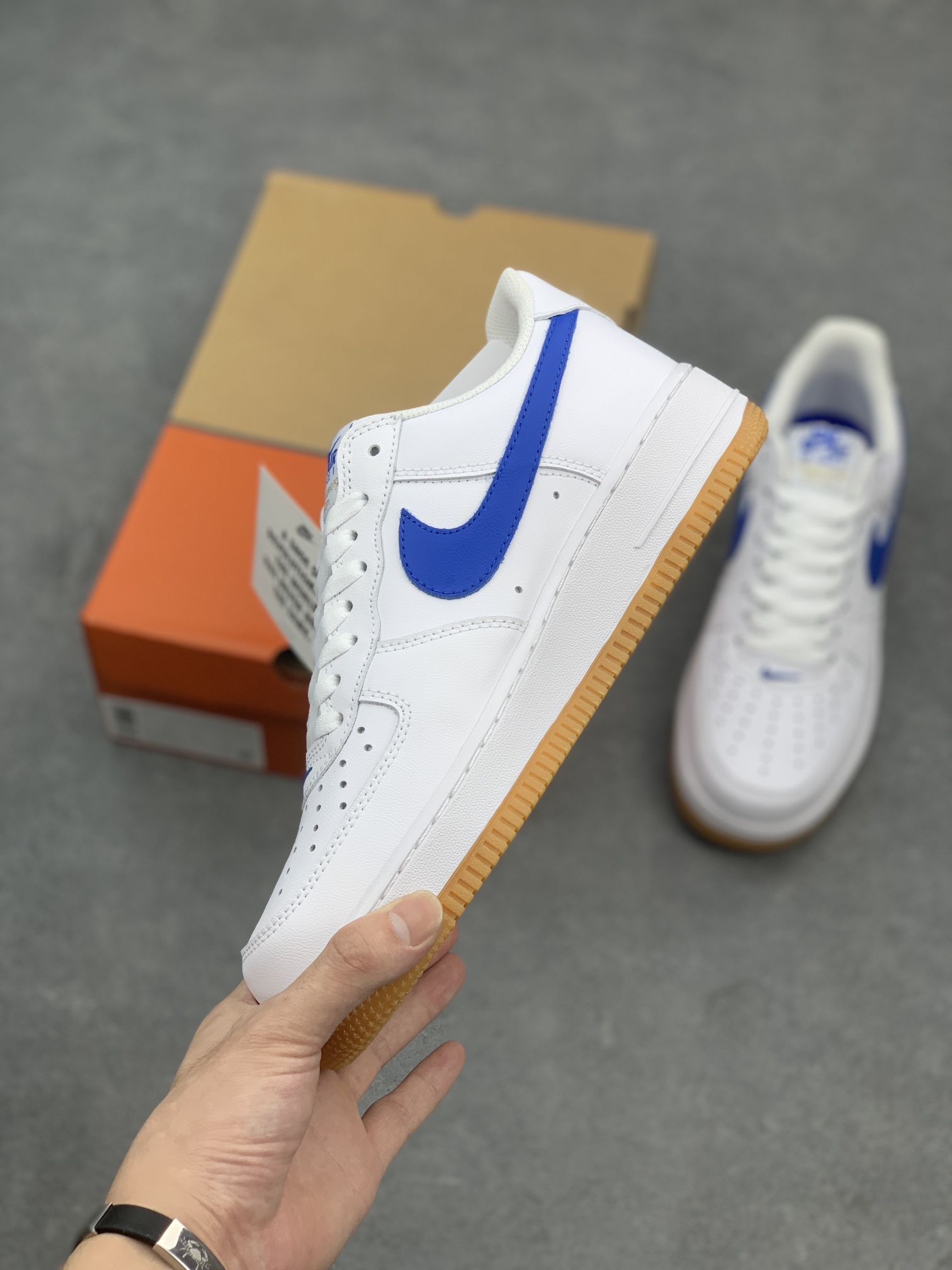 Nike Air Force 1 Low White Royal Blue Gum Bottom Sneakers 4 i1658681229 8725 2