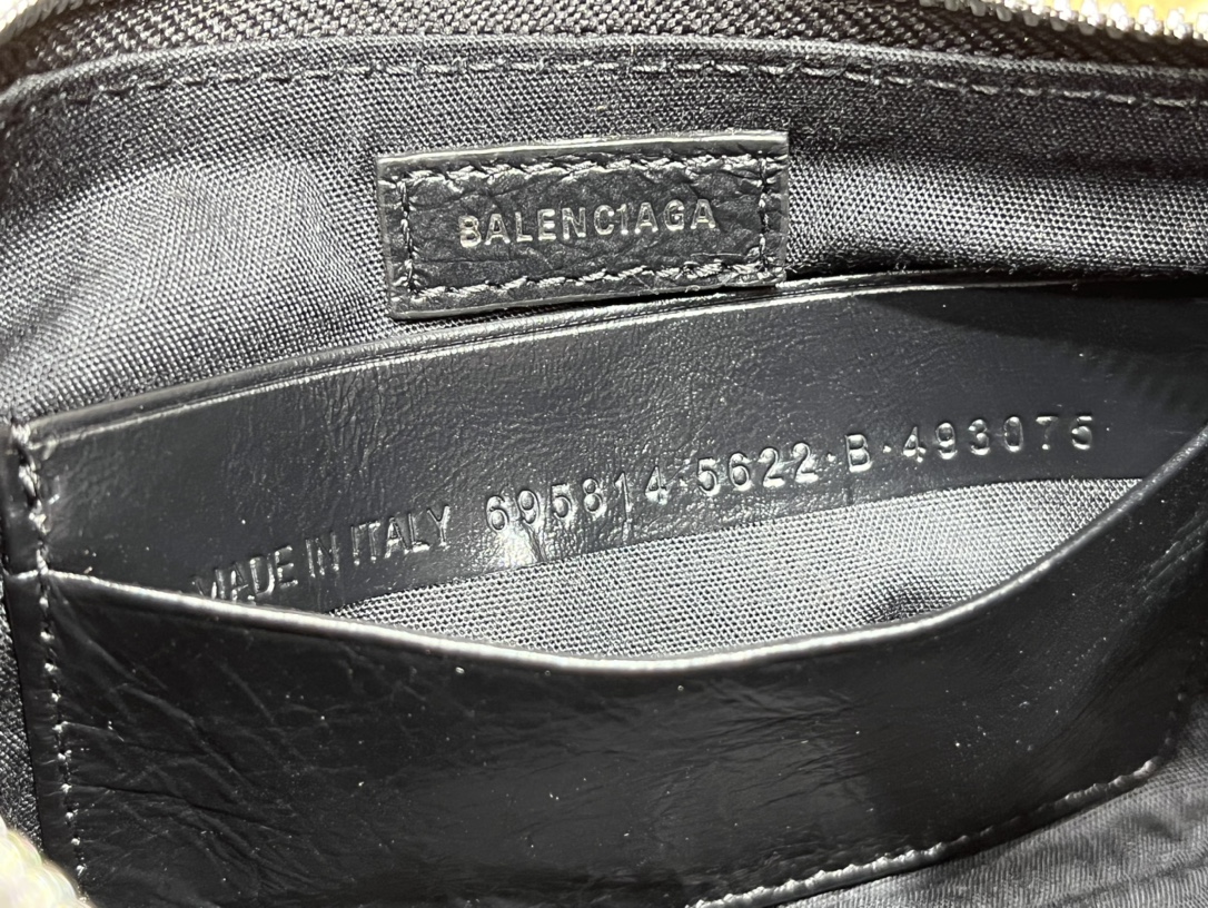 Balenciaga Le Cagole Mini 20CM 黑色平纹月牙包 695814
