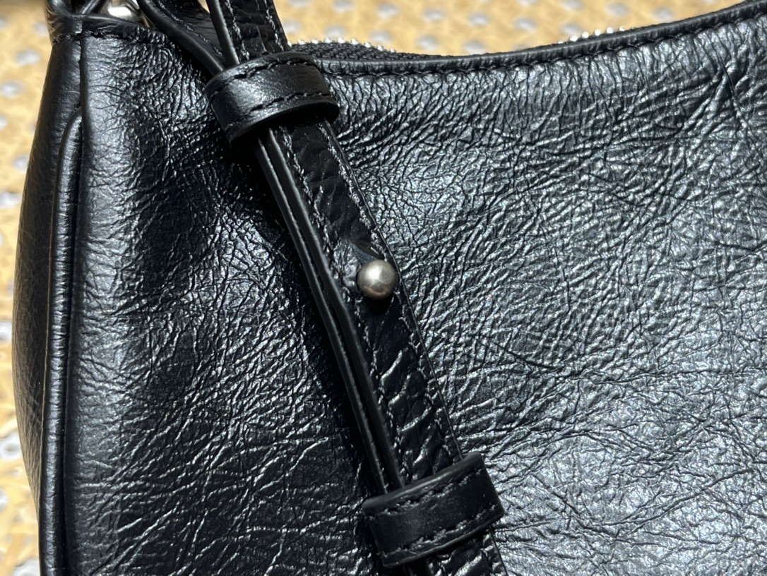 Balenciaga Le Cagole Mini 20CM 黑色平纹月牙包 695814