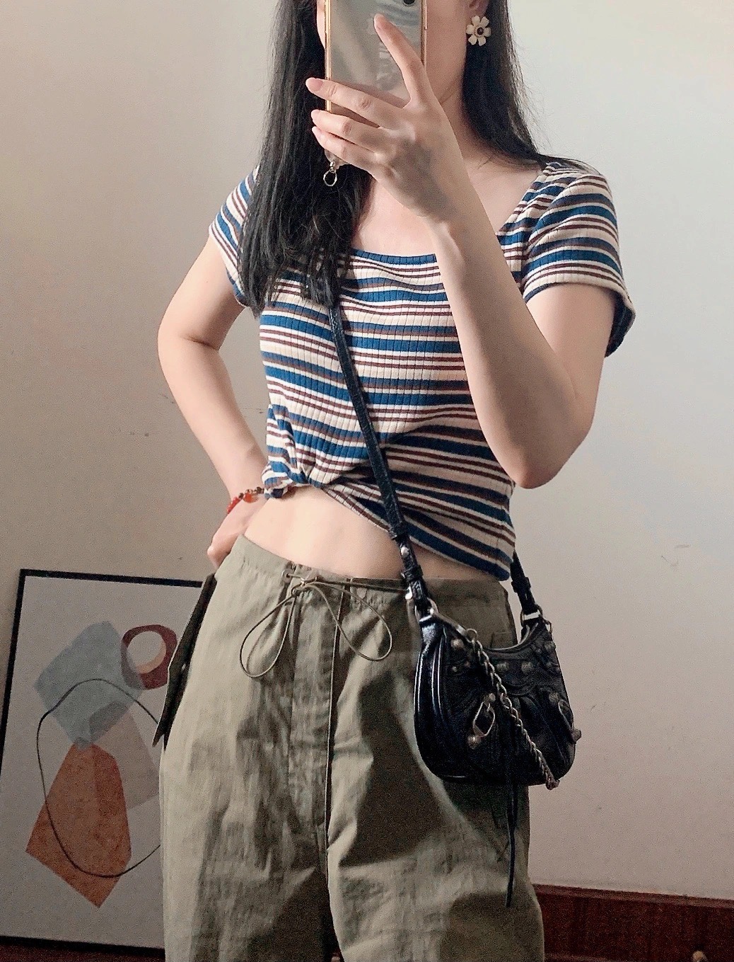 Balenciaga Le Cagole Mini 20CM 黑色平纹月牙包 695814