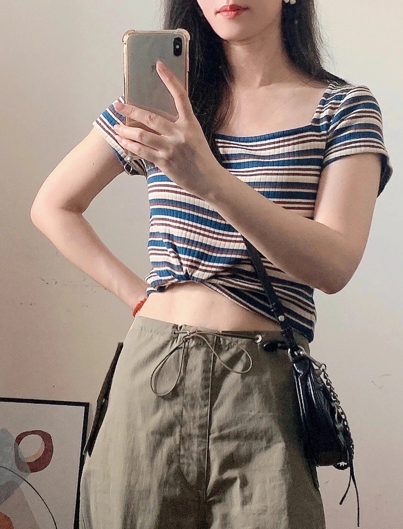 Balenciaga Le Cagole Mini 20CM 黑色平纹月牙包 695814