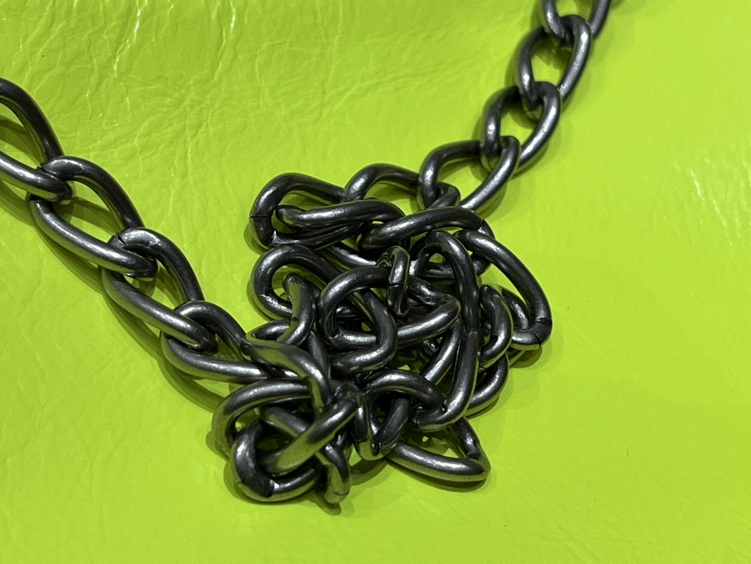 Balenciaga Le Cagole Mini 20CM 荧光黄平纹月牙包 695814