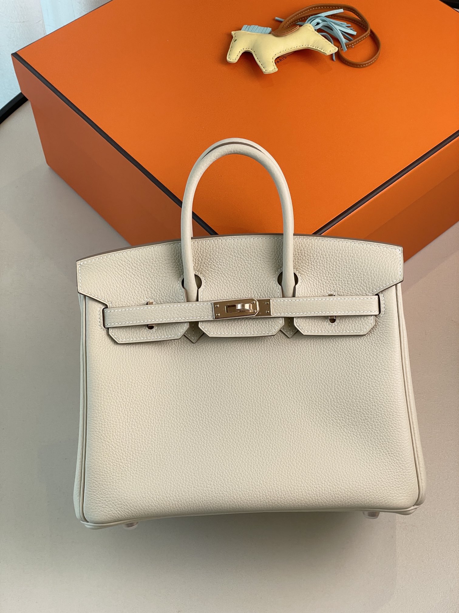 Hermes Birkin Bags Handbags Milkshake White Rose Gold Hardware