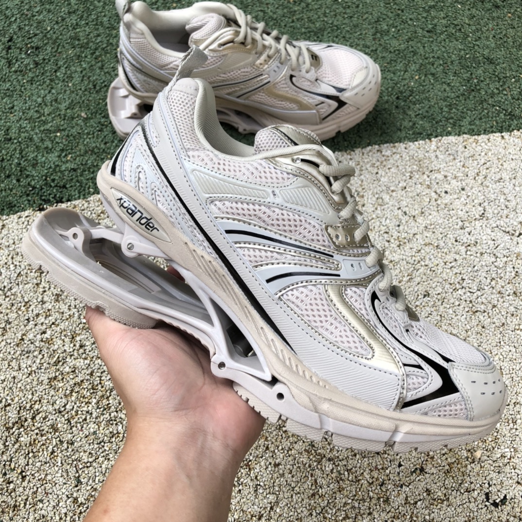 巴黎弹簧卡其  新版本BALENCIAGA巴黎世家21夏季新品X-PANDER 弹簧 尼龙悬浮鞋跟运动鞋