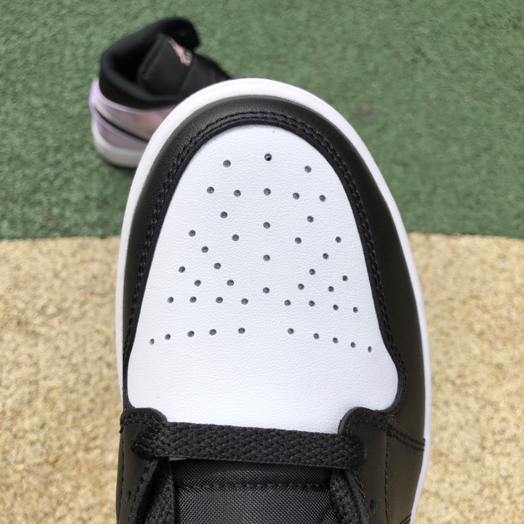 aj1mid扎染  纯原版Air Jordan 1 Mid AJ1 黑白紫 扎染 男中帮休闲篮球鞋DM1200-001