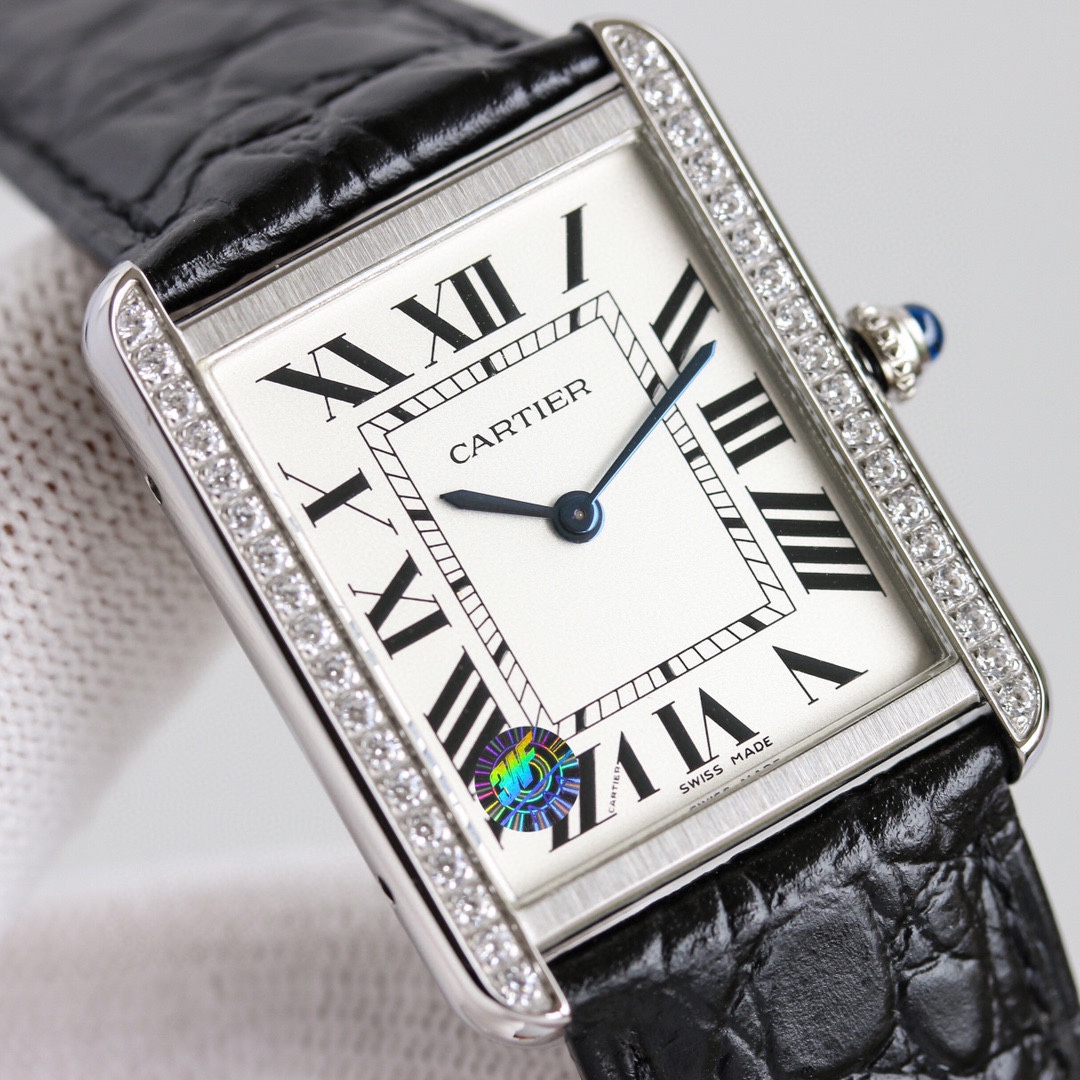 Luxury Katia Tank Watch Collection: White and Gold Swiss Elegance in Every Detail - 图片 7