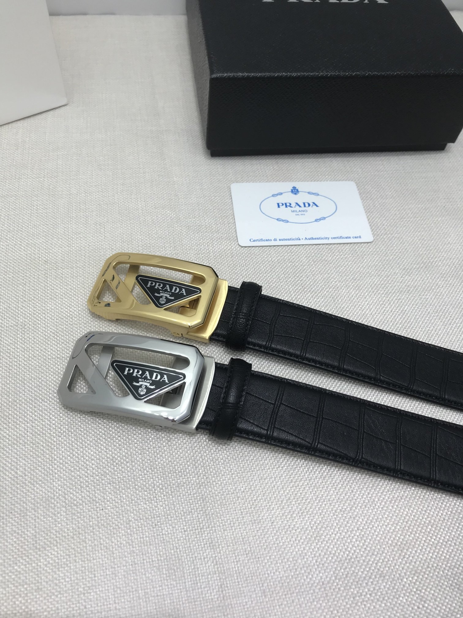 [Prada Belts][Brand] Prada Automatic Button A24 [Description] Double-sided or
