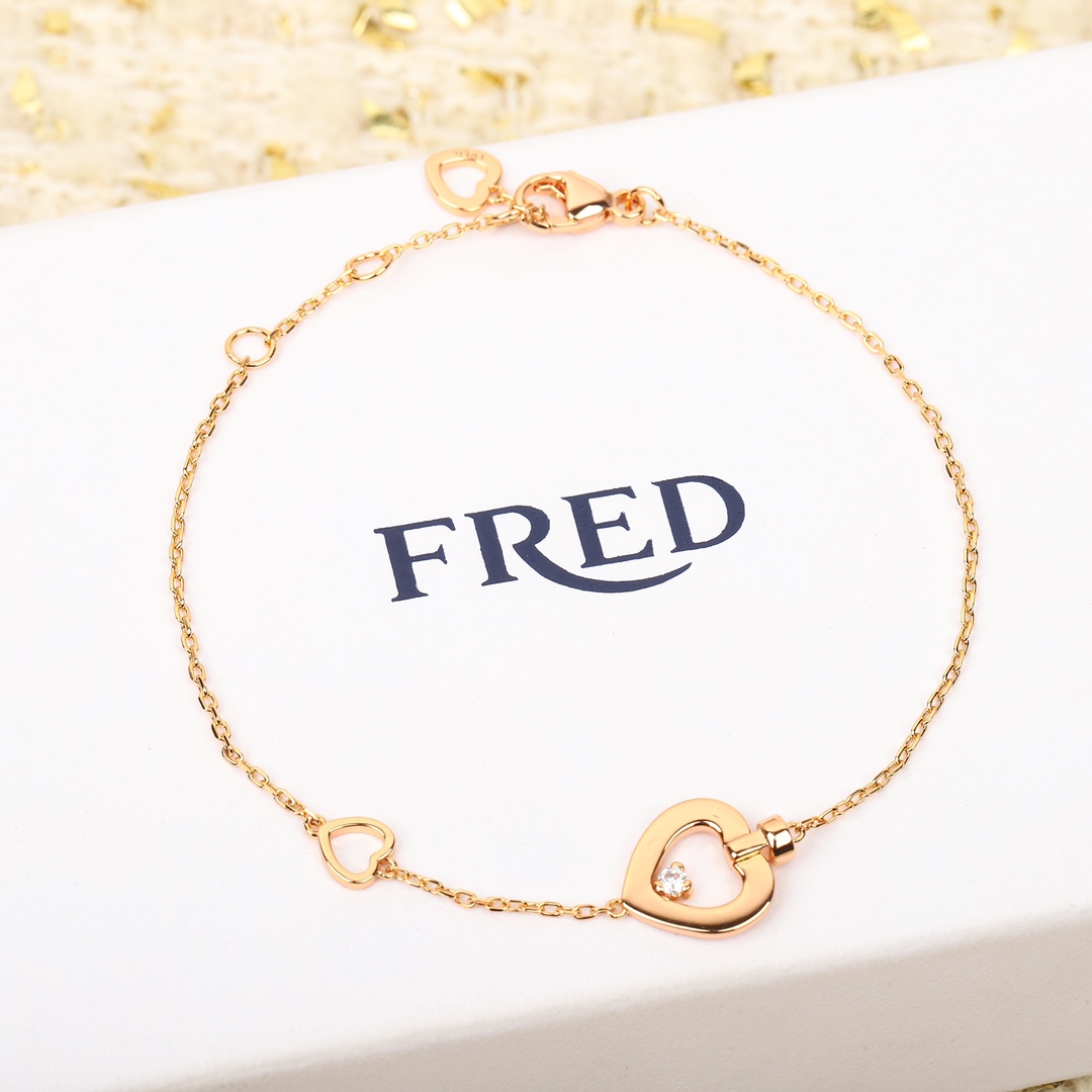 [Niche Series Jewelry]206680 [Our Product] Heart shaped Bracelet Real gold dia