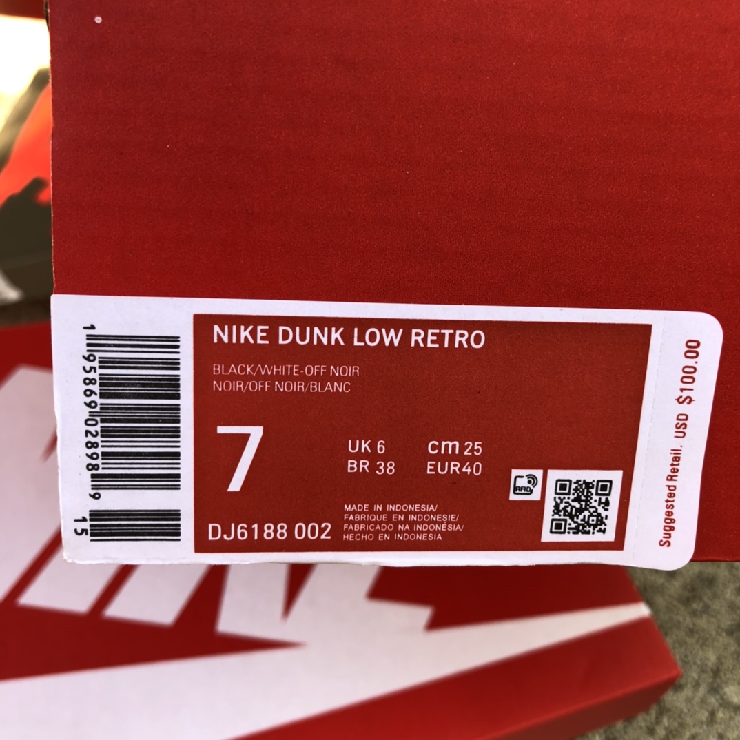 Dunk全黑白 Nike Dunk Low 黑白 低帮 复古 休闲 板鞋 DJ6188-002