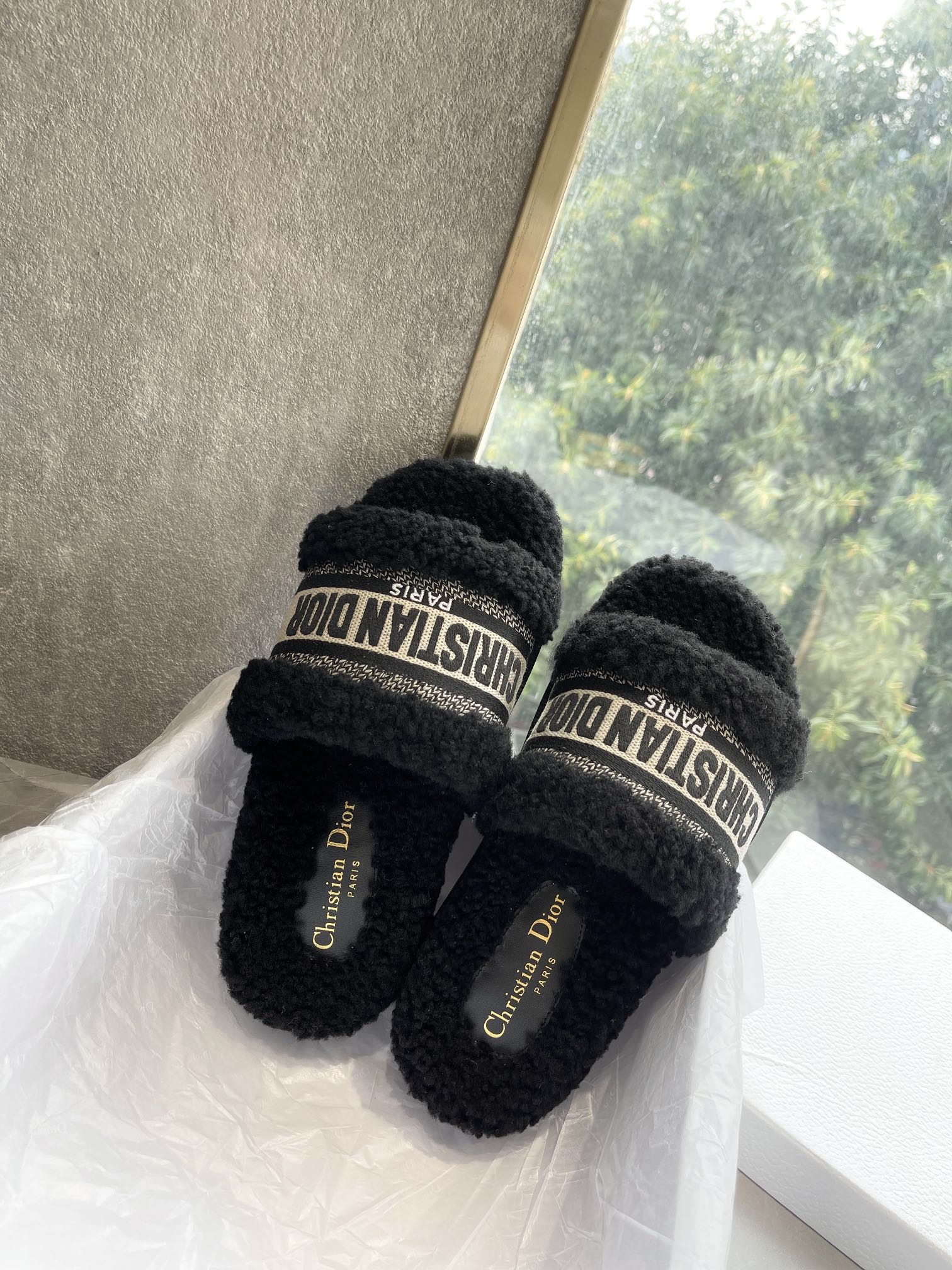 Dior AAAAA+
 Shoes Slippers White Embroidery Wool Fall/Winter Collection