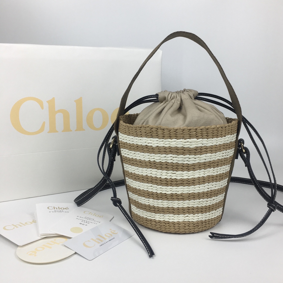 P450 Versión de compra por encargo Chloe Nuevo bolso de mimbre Small Woody Basket ¡Cesta cubo de lanzamiento caliente! …