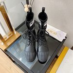 Dior Martin Boots Splicing Calfskin Cowhide TPU Fall/Winter Collection