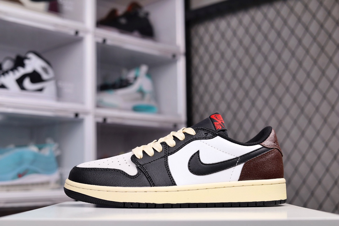 G0 Nike Air Jordan 1 Low OG”Bleached Coral”AJ1乔丹一代低帮经典复古文化休闲运动篮球鞋“黑摩卡” 采用同源一致纳帕头层皮革鞋面材质原厂立体填充鞋舌海绵中底注胶孔及缜密中底拉帮工艺原数据开发模具大底