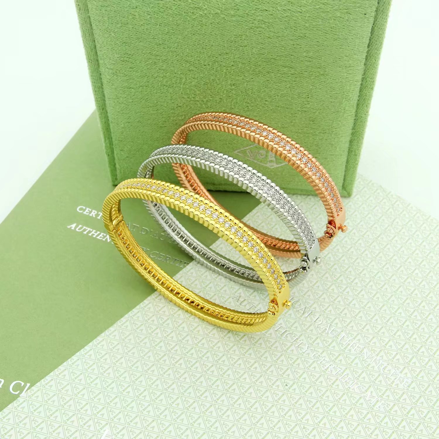 Van Cleef & Arpels-Inspired Bangle and Ring Set with Cubic Zirconia 2 a1658927290716 3564