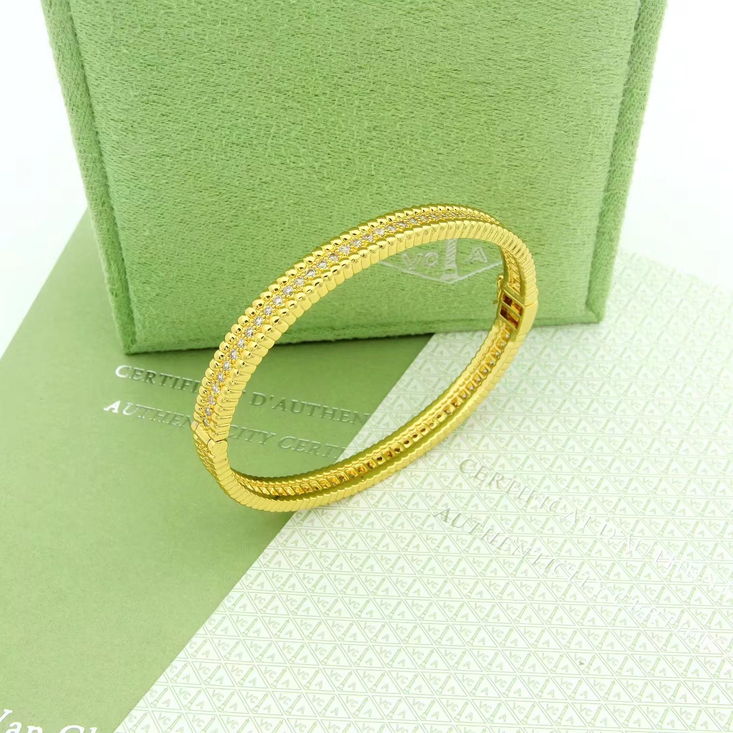 Van Cleef & Arpels-Inspired Bangle and Ring Set with Cubic Zirconia 4 a1658927290732 2385