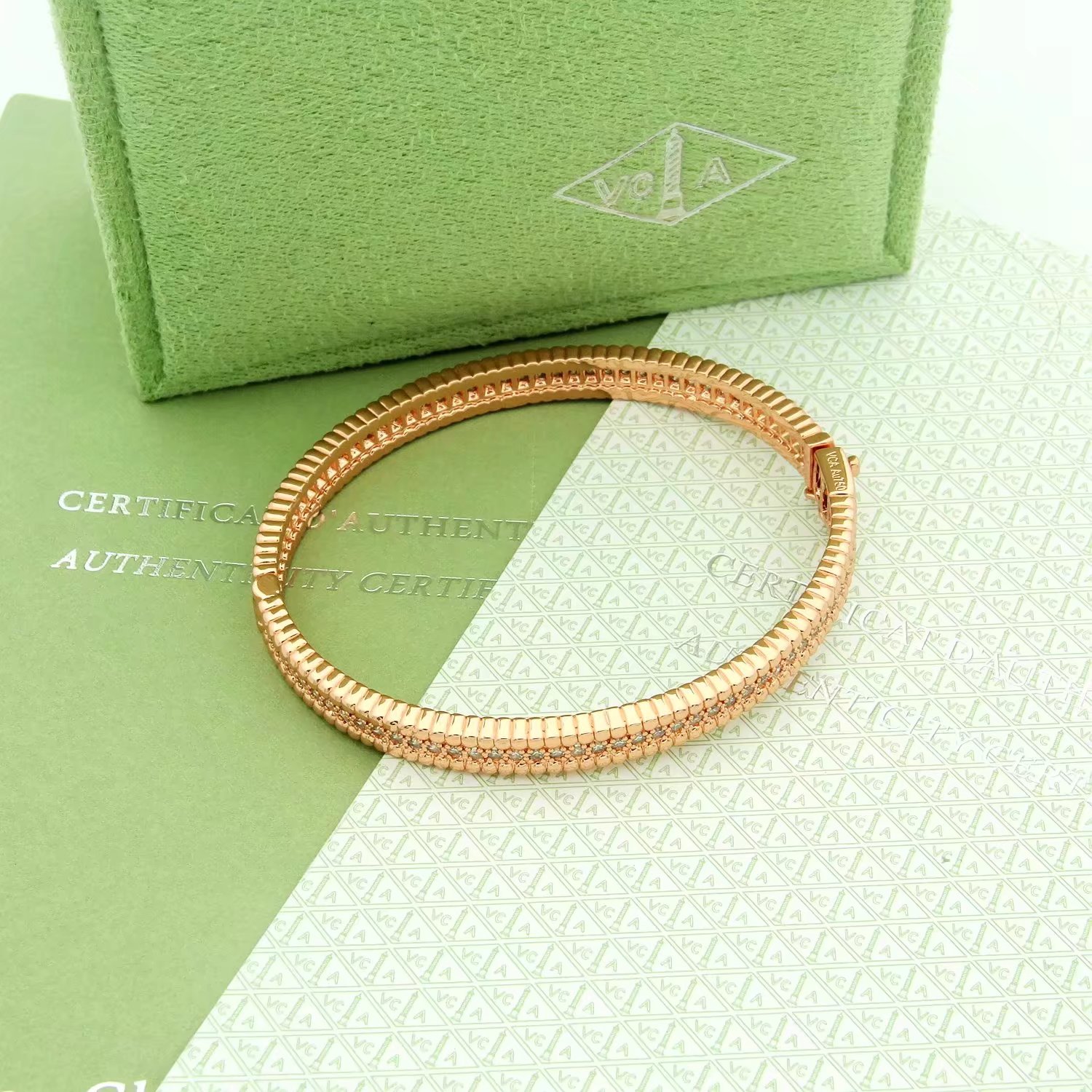 Van Cleef & Arpels-Inspired Bangle and Ring Set with Cubic Zirconia 7 a1658927290754 3622