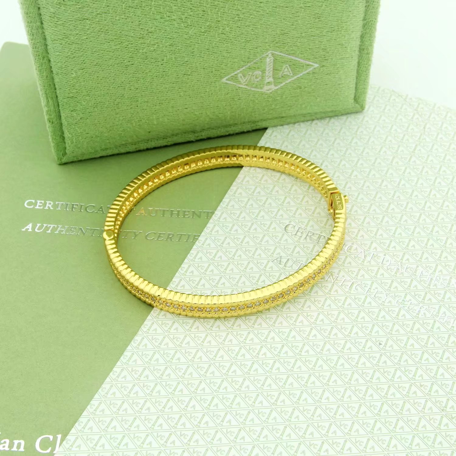 Van Cleef & Arpels-Inspired Bangle and Ring Set with Cubic Zirconia 8 a1658927290761 8311