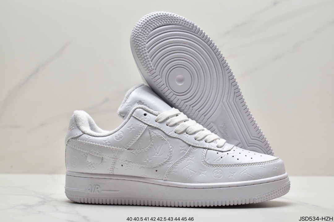 200 真标LV 路易威登 串标耐克/Nike Air Force 1 Low x LV联名 空军一号低帮