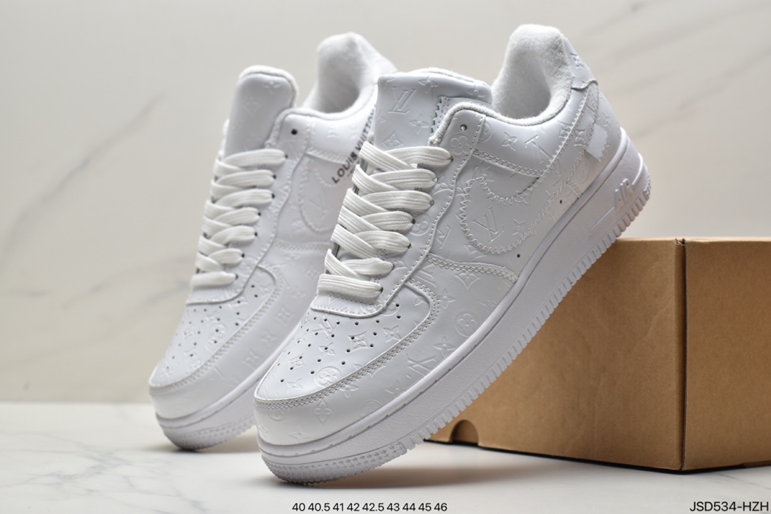 200 真标LV 路易威登 串标耐克/Nike Air Force 1 Low x LV联名 空军一号低帮