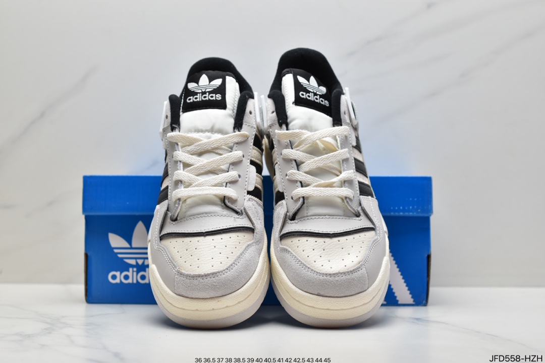 170 真标Adidas Forum 84 Low 三叶草低邦经典魔术贴复古板鞋 GX4547