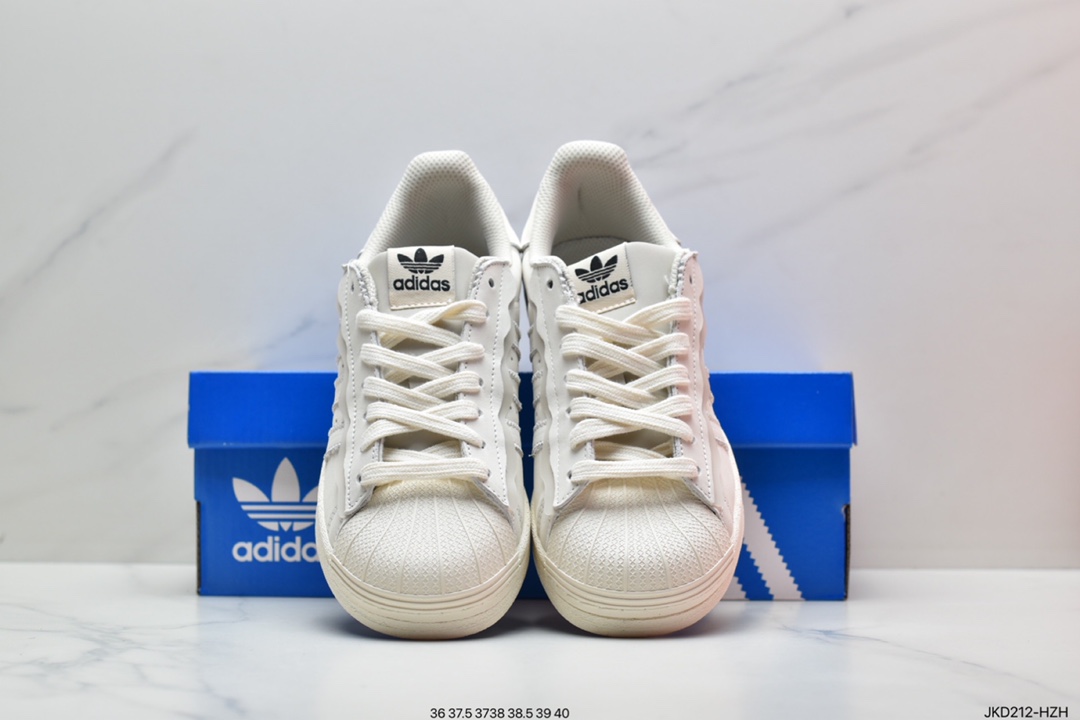 Adidas Adidas Clover Originals Superstar ”Sail/Green/Lace” Shell Head Series Low Top Classic All-match Casual Sports Sneakers GW4441