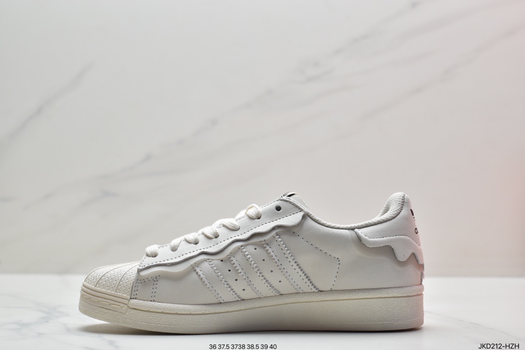 Adidas Adidas Clover Originals Superstar ”Sail/Green/Lace” Shell Head Series Low Top Classic All-match Casual Sports Sneakers GW4441