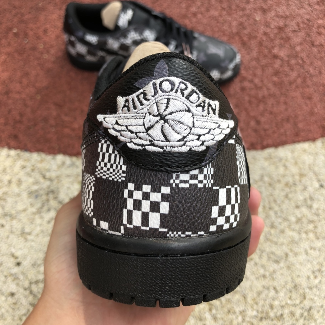 aj1倒钩低帮lv联名黑灰  Travis Scott x Nike Air Jordan 1 Low AJ1 联名lv低帮板鞋TS 联名倒钩 DM7866-662