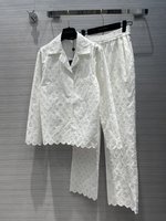 Louis Vuitton Clothing Pajamas Shirts & Blouses White Embroidery Cotton Fall Collection