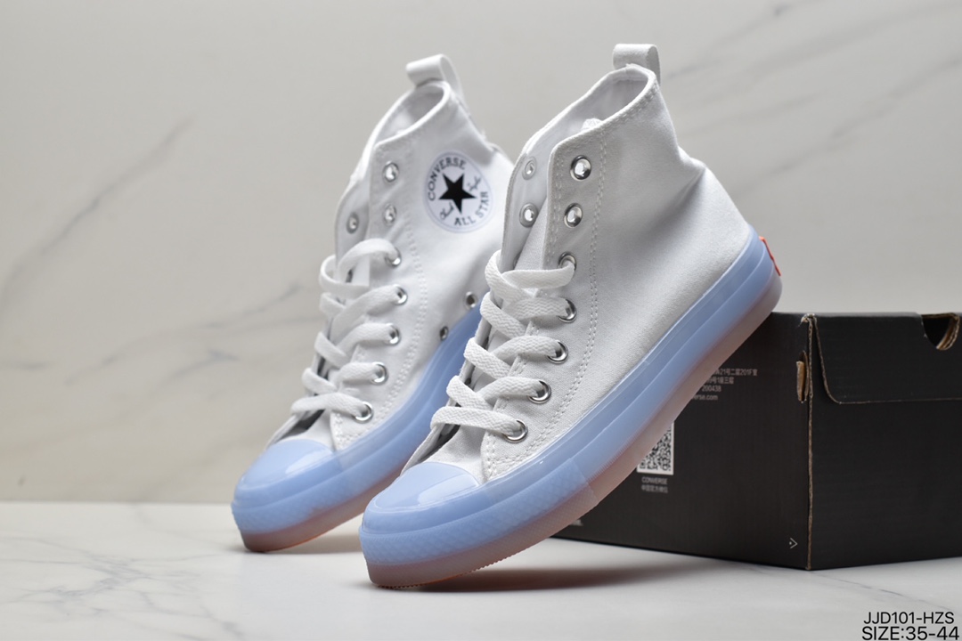 Converse Converse Chuck Taylor All Star Translucent High Midsole 1970 classic improved cold sulfur technology high-top canvas all-match sneakers 169607C