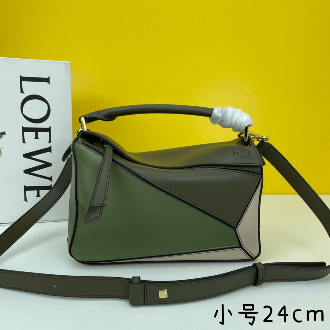 Loewe Puzzle Handbags Crossbody & Shoulder Bags Pink Calfskin Cowhide Underarm