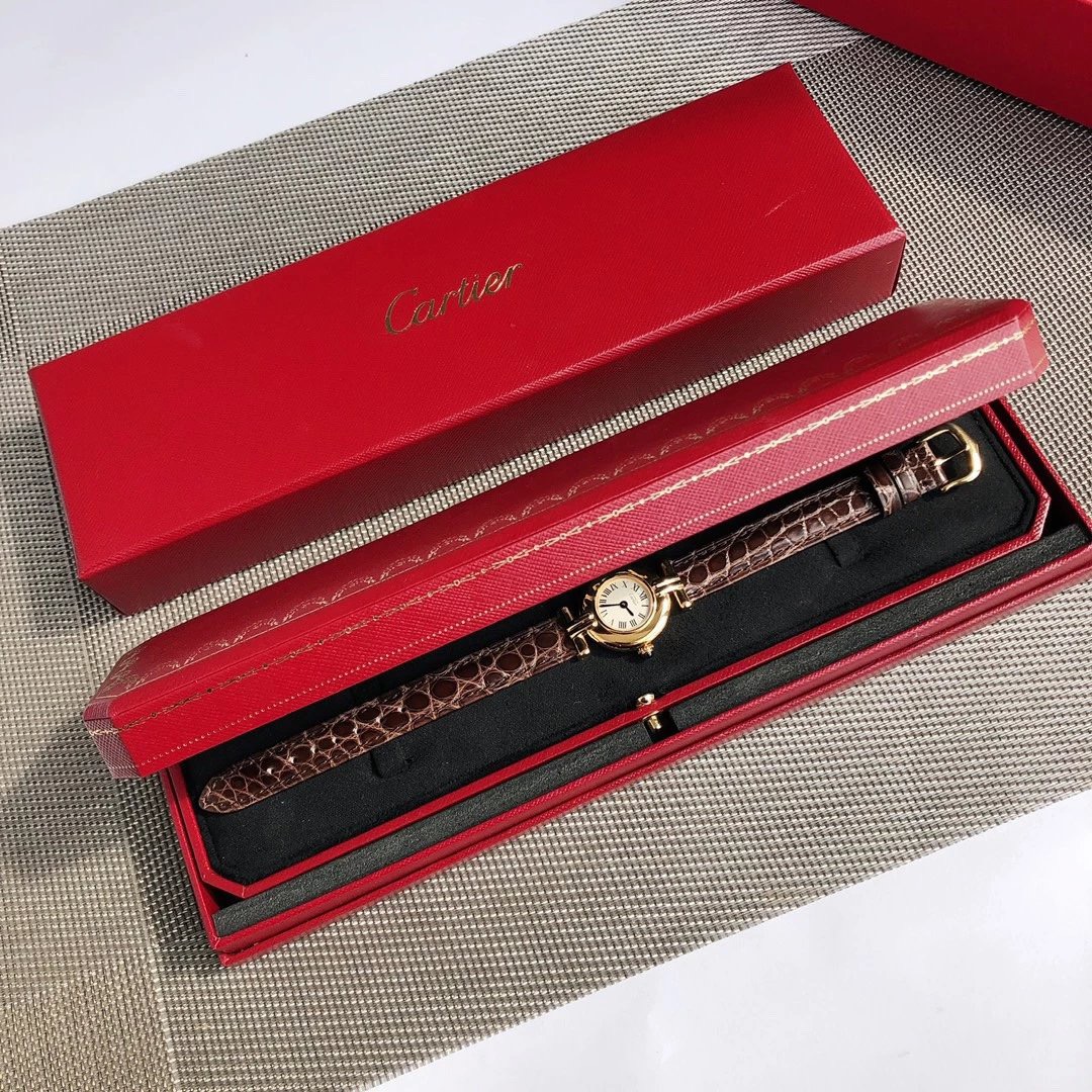 鳄鱼皮版本 YYDS卡地亚小旋风must de小金表vintage中古断货王