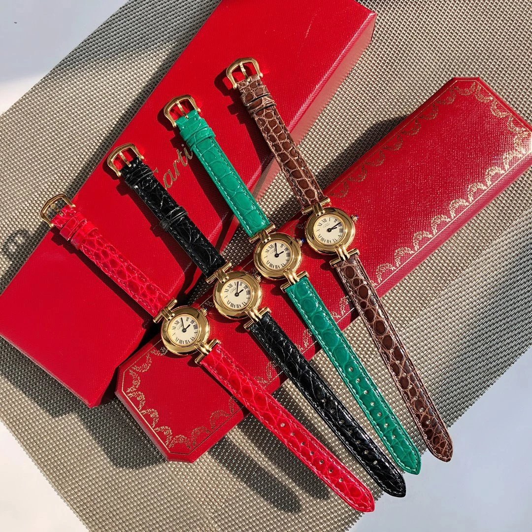 鳄鱼皮版本 YYDS卡地亚小旋风must de小金表vintage中古断货王