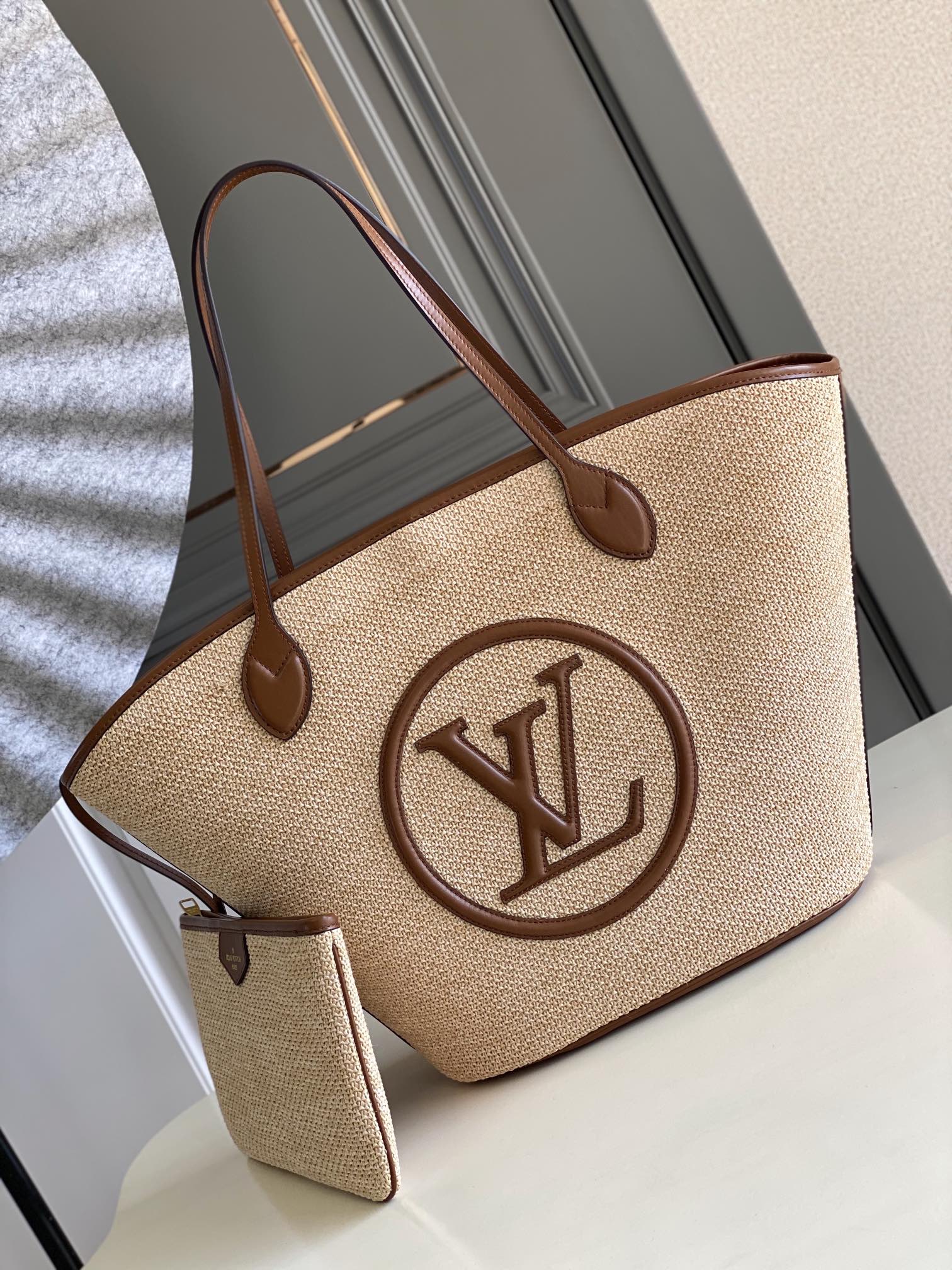 Louis Vuitton Bags Handbags Brown Raffia Summer Collection Beach M59963