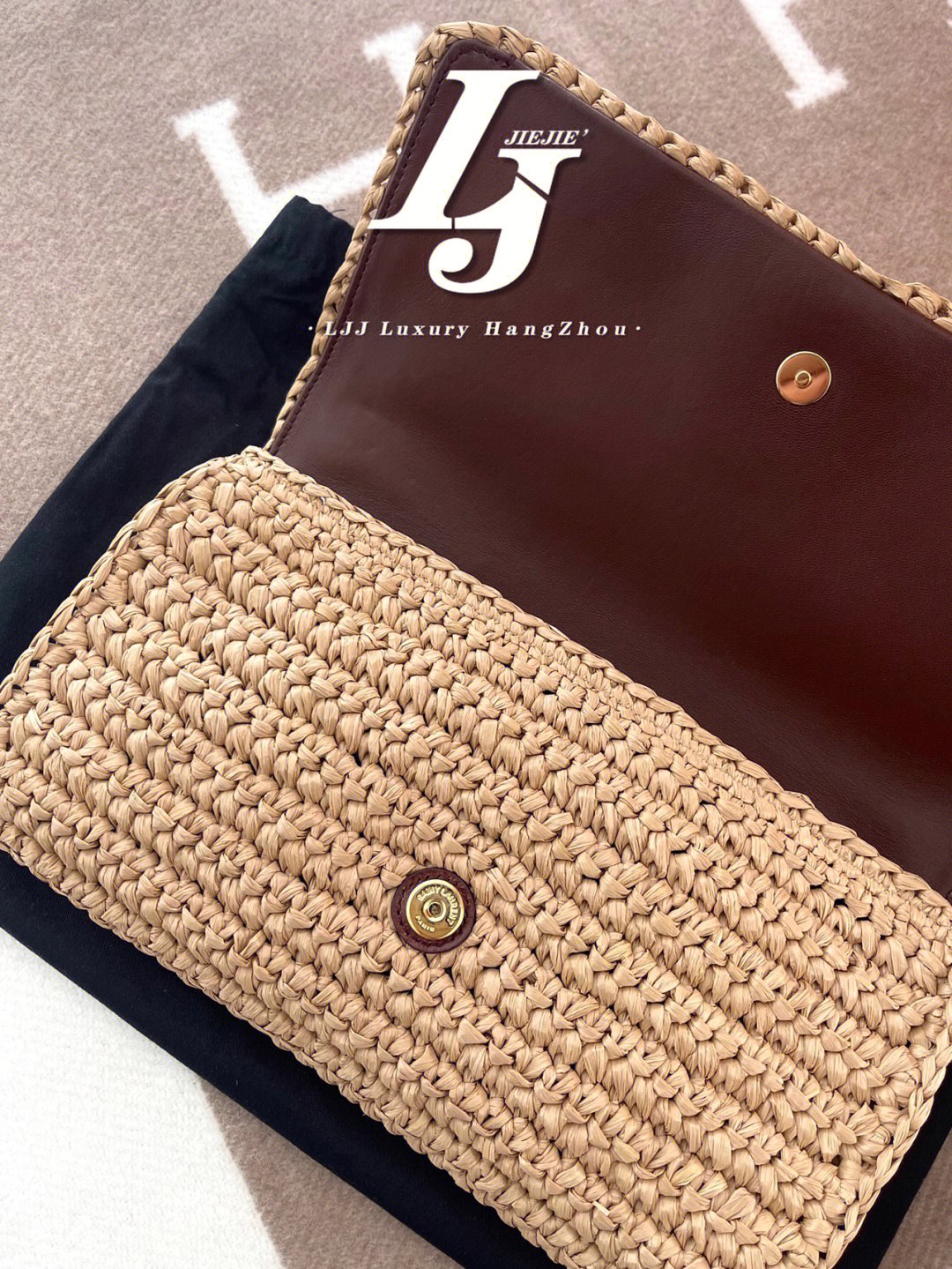 Saint Laurent New raffia woven tassel bag!