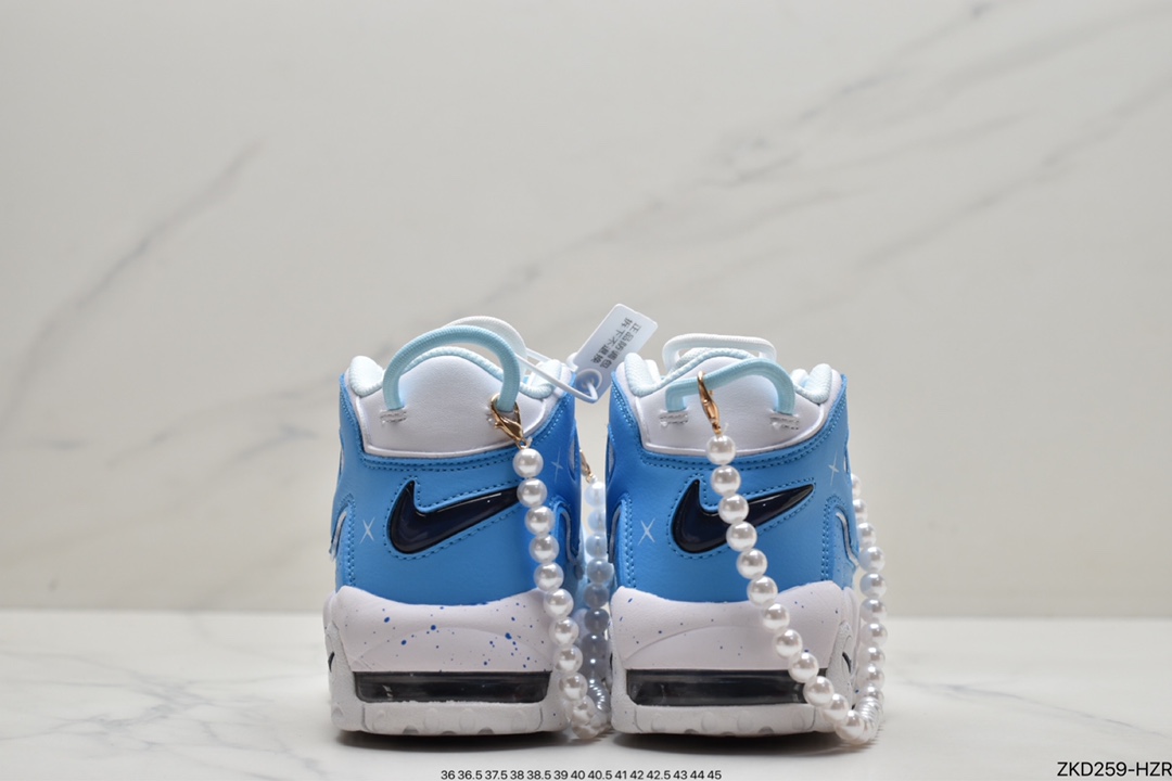 270 耐克Nike Air More Uptempo’96”White/Navy”皮蓬一代系列经典高街百搭休闲运动文化篮球鞋DH9719-100