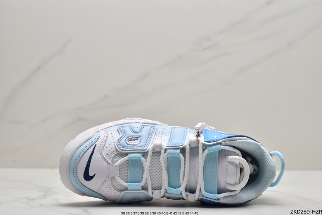270 耐克Nike Air More Uptempo’96”White/Navy”皮蓬一代系列经典高街百搭休闲运动文化篮球鞋DH9719-100